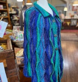 Noro Silk Garden Cape in Blue