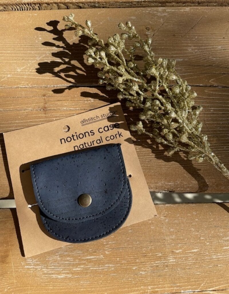 allstitch - Cork Notions Pouch, Blue