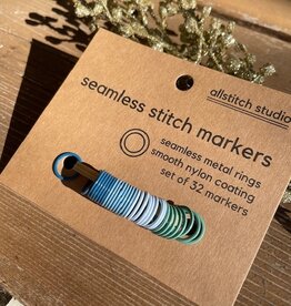 allstitch - Cool Tone 10mm Stitch Markers (set of 32)