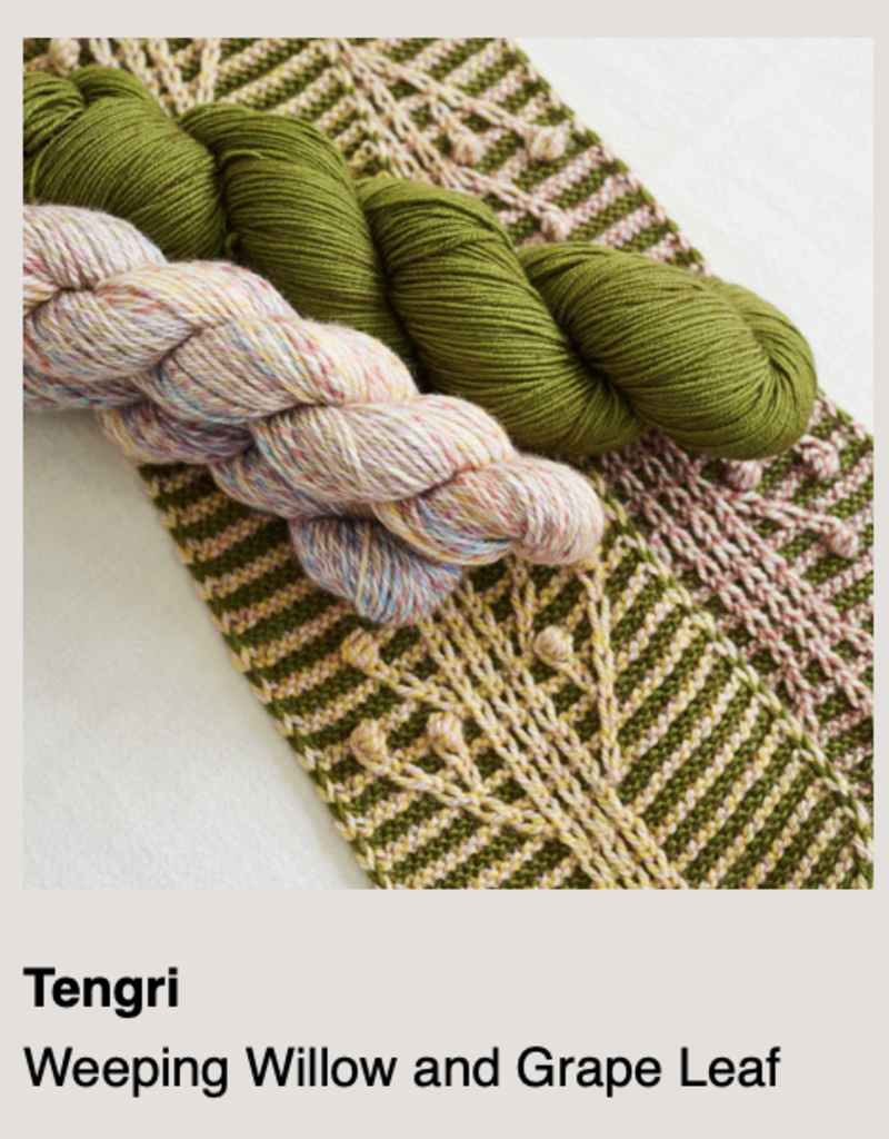 Urth - Uluka Scarf Kit, Tengri:  Weeping Willow & Grape Leaf