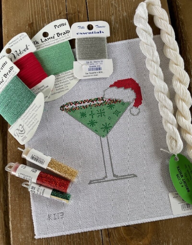 Kay Irby - KI13 Martini/Grasshopper with Santa Hat  (18M)