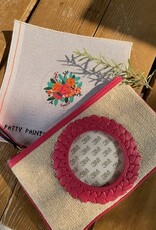 Patty Paints R334 Little Floral with Pink Rose (18M) w Hot Pink Wristlet