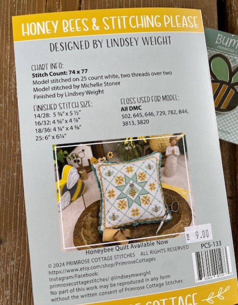Primrose Cottage - Honey Bees & Stitching Please