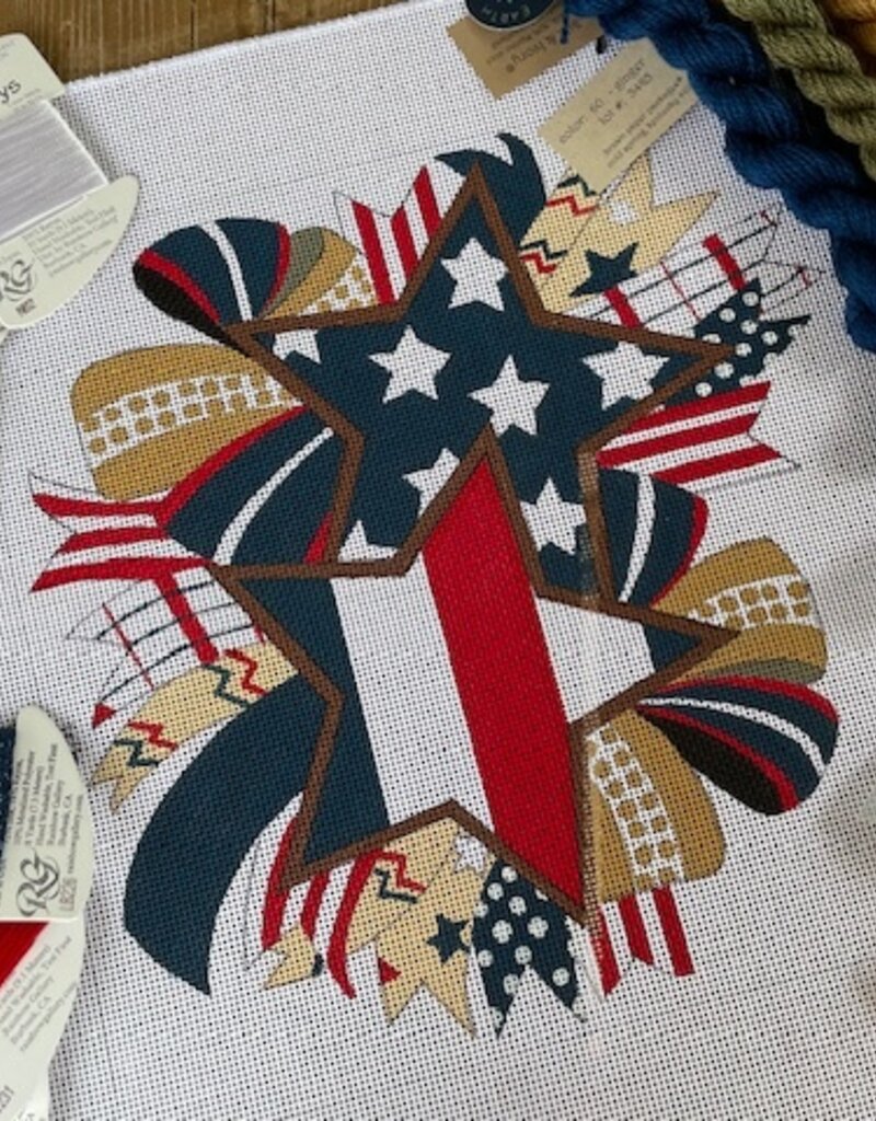 Alice Peterson - 4648 Fourth of July Bow (13M)   12x12"