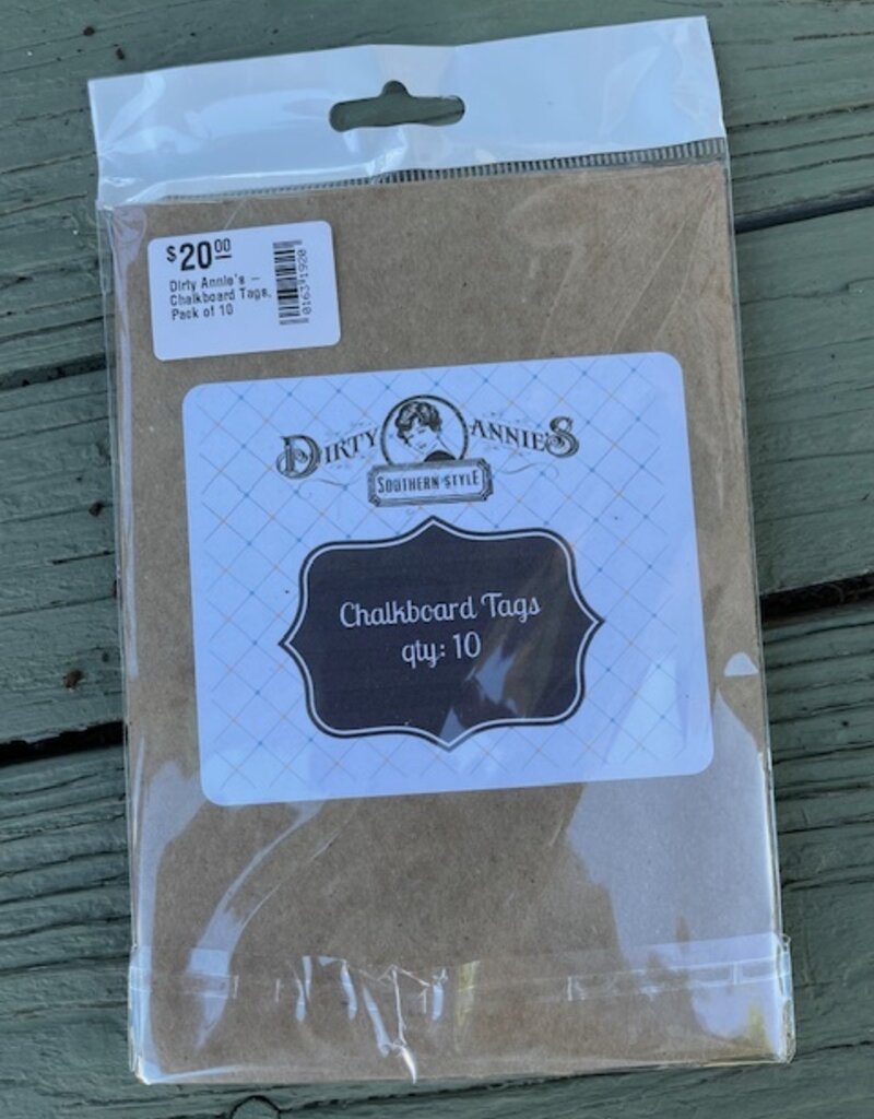 Dirty Annie's - Chalkboard Tags, Pack of 10
