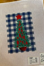 Curious Cowgirl - BGCT Christmas Tree on Blue Gingham (18M)