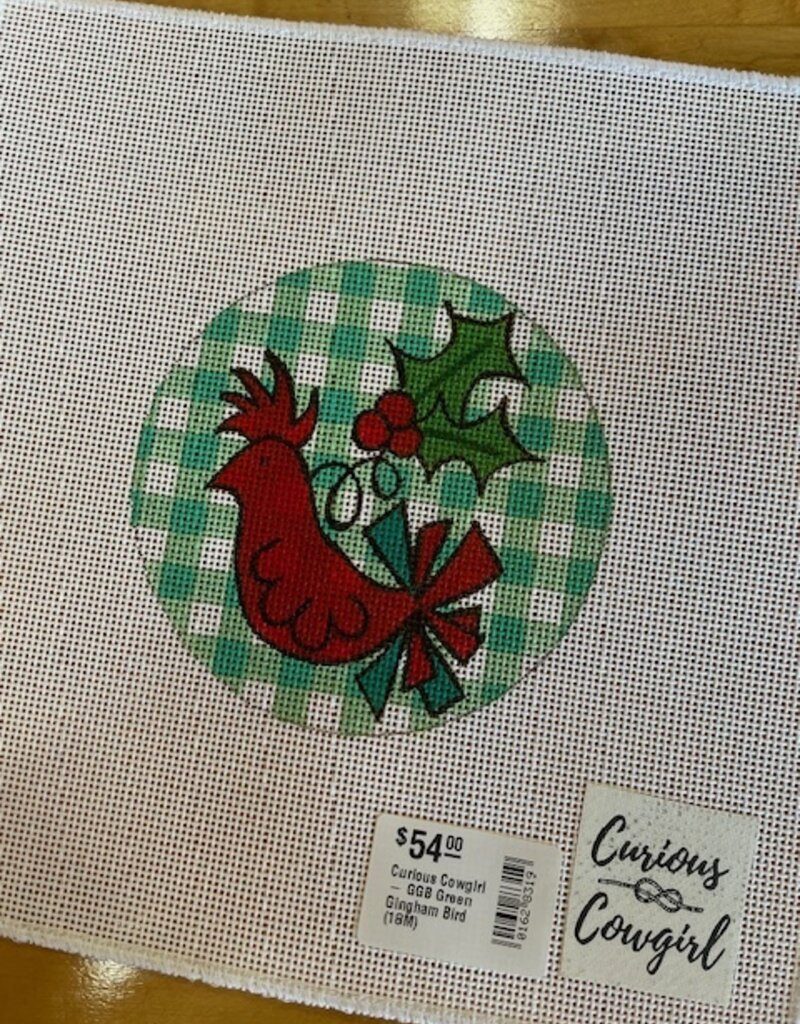 Curious Cowgirl - GGB Green Gingham Bird (18M)