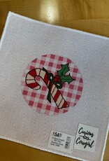 Curious Cowgirl - PCC Pink Gingham Candy Cane (18M)