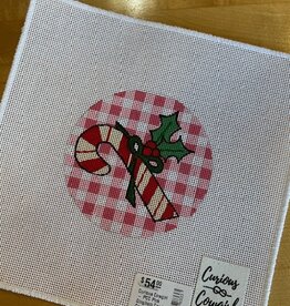 Curious Cowgirl - PCC Pink Gingham Candy Cane (18M)
