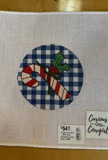 Curious Cowgirl -BCC Blue Gingham Candy Cane (18M)