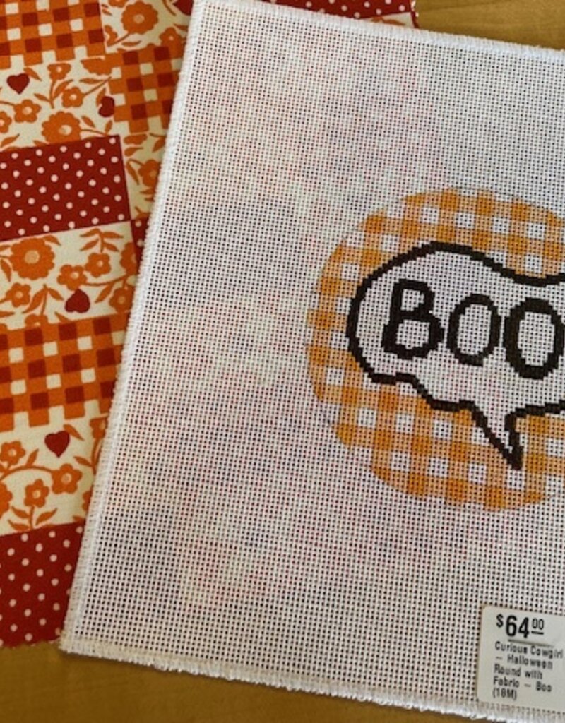 Curious Cowgirl - Halloween Round with Fabric - Boo (18M)
