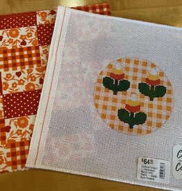 Curious Cowgirl - Halloween Round with Fabric - Candy Corn Flowers (18M)