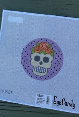 EyeCandy - HW150C Pretty Spooky Sugar Skull 18M).  4" Round