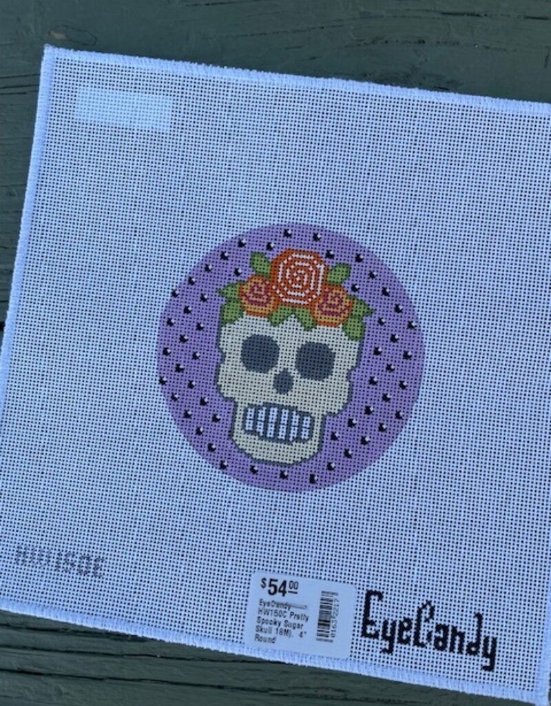 EyeCandy - HW150C Pretty Spooky Sugar Skull 18M).  4" Round