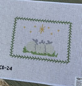 Mary Cam Designs - MCD24 Nativity Sheep with Green Border (13M)