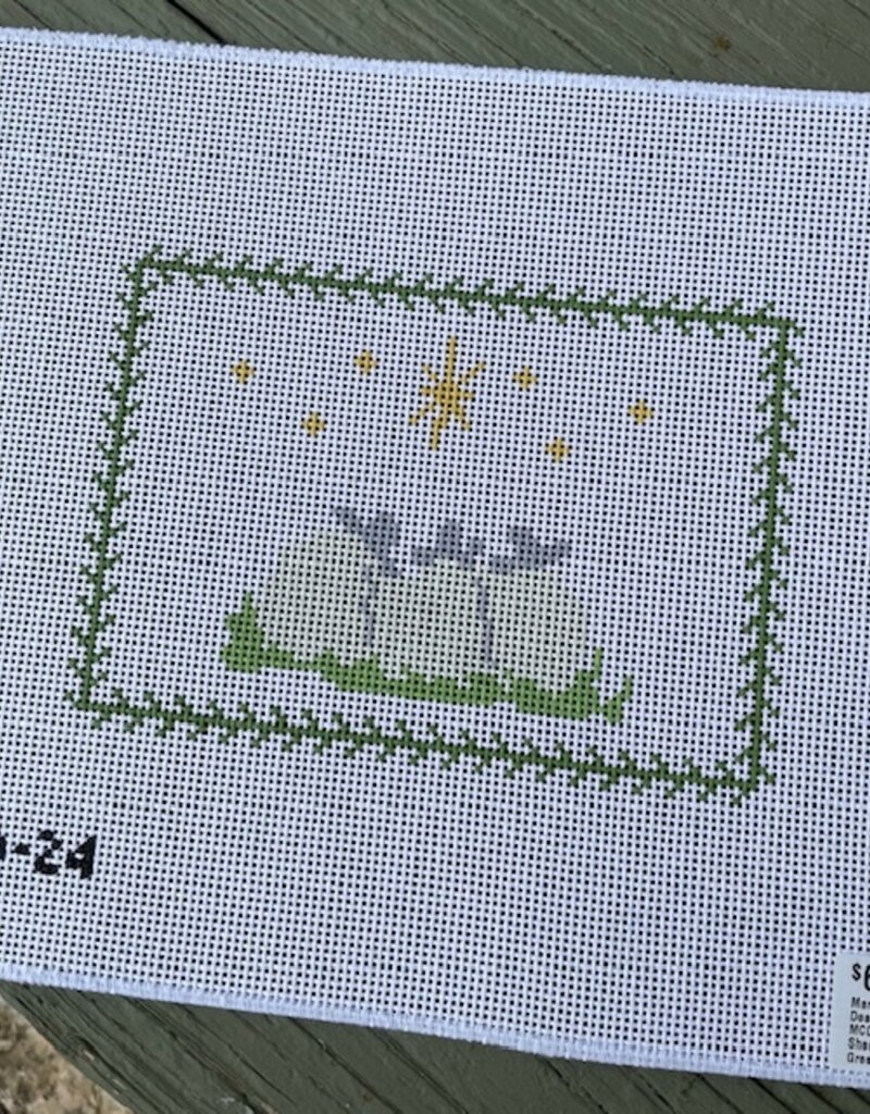 Mary Cam Designs - MCD24 Nativity Sheep with Green Border (13M)