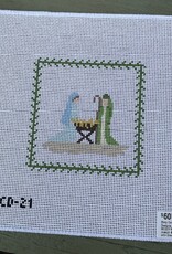 Mary Cam Designs - MCD21 Mary, Joseph & Baby with Green Border (13M)