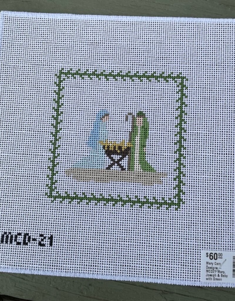 Mary Cam Designs - MCD21 Mary, Joseph & Baby with Green Border (13M)