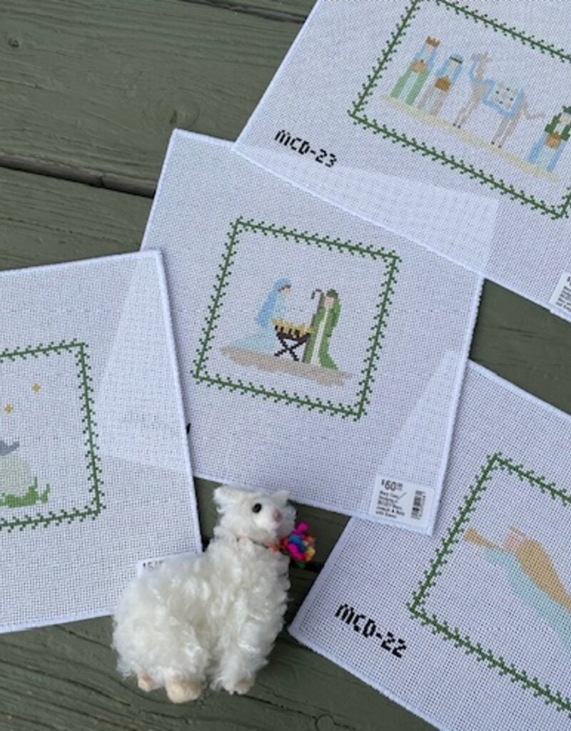 Mary Cam Designs - MCD21 Mary, Joseph & Baby with Green Border (13M)
