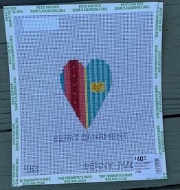 PM983, Heart Ornament 3" - Heart in Heart  (18M)