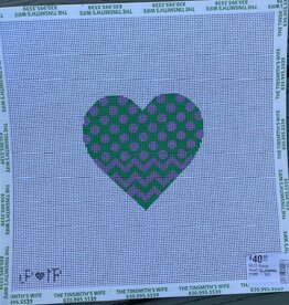 H072 Happy Heart #2, Green (18M) - 5x5