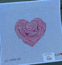 Laura Love - ORN-H Rose Heart, Small, Pink  (18M)