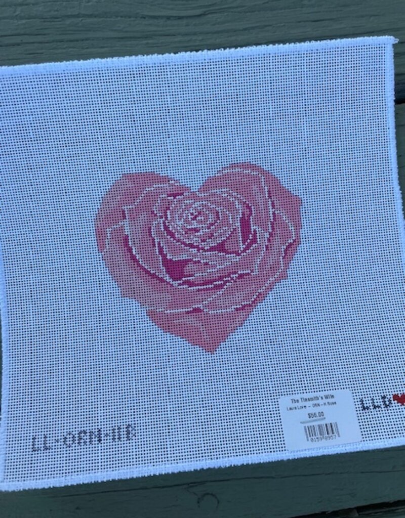 Laura Love - ORN-H Rose Heart, Small, Pink  (18M)