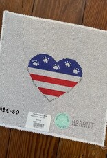 Atlantic Blue - ABC-80 Patritic Paw Print Heart  (18M)
