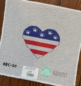 Atlantic Blue - ABC-80 Patritic Paw Print Heart  (18M)