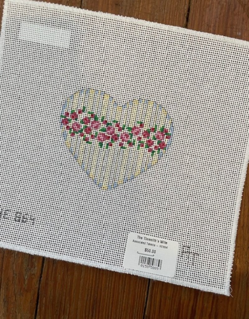 Associated Talents - HE864  Rosebud Heart with Stripes (18M)