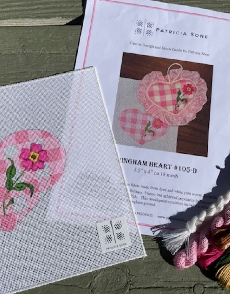 Patricia Sone - 105D Gingham Heart with Stitch Guide  (18M)