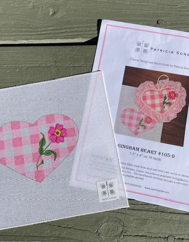 Patricia Sone - 105D Gingham Heart with Stitch Guide  (18M)