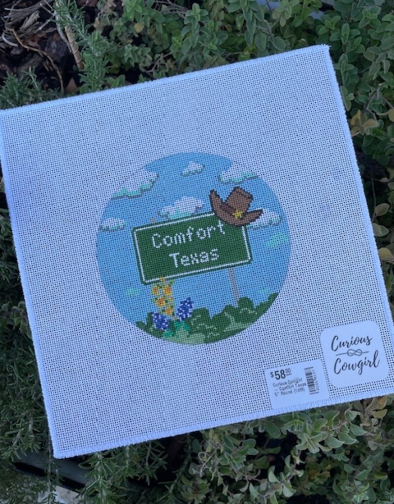 Curious Cowgirl - Comfort Texas 5" Round (18M)