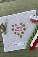 Susan Battle - X53 Olive You Heart Ornament (18M)