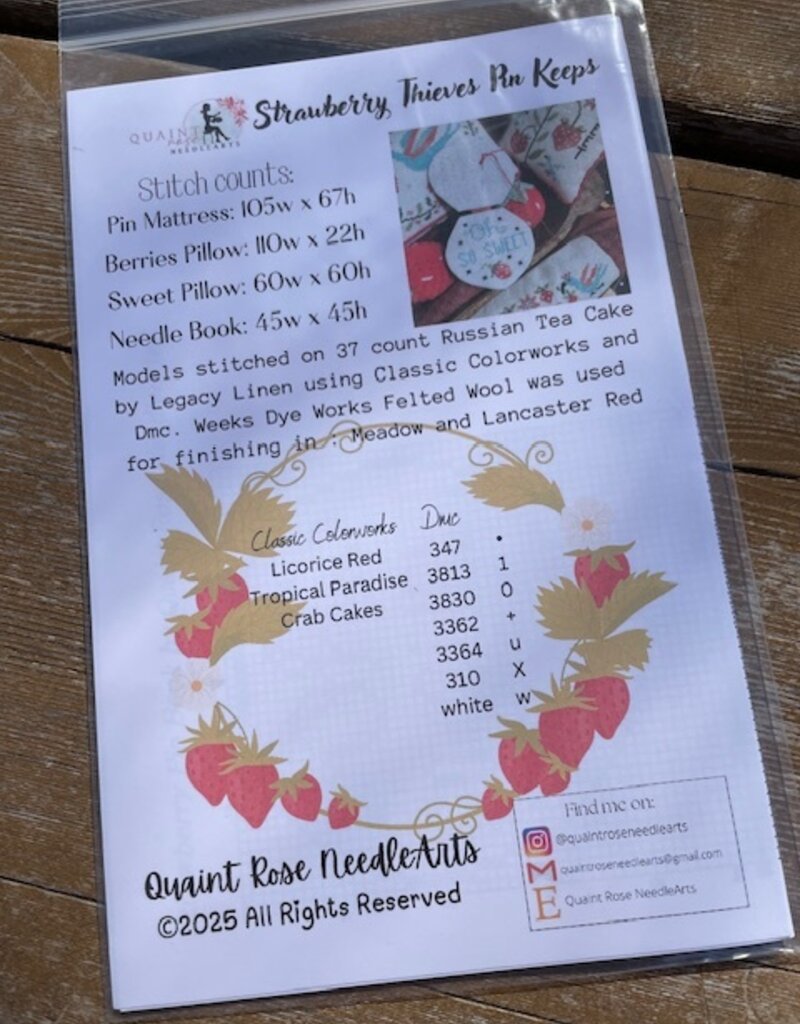 Quaint Rose - Strawberry Thieves Pinkeeps