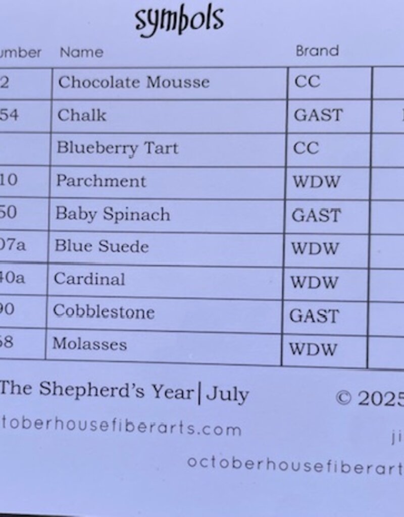 October House - The Shepherd's Year:  July