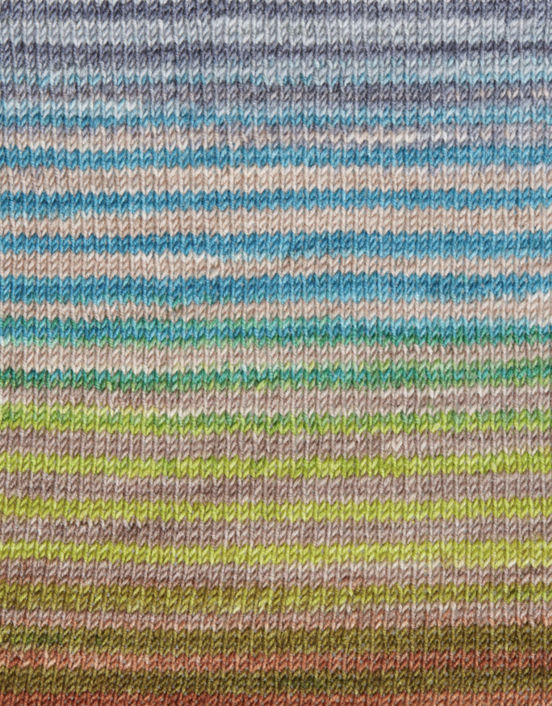 Urth Uneek Fingering 3030, Dark Brown with Green & Blue