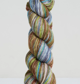 Urth Uneek Fingering 3030, Dark Brown with Green & Blue