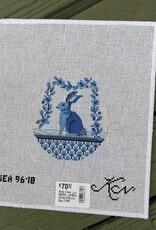 Kelly Clark - KEA96-18 Blue Garland Bunny Egg (18M)