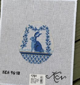 Kelly Clark - KEA96-18 Blue Garland Bunny Egg (18M)