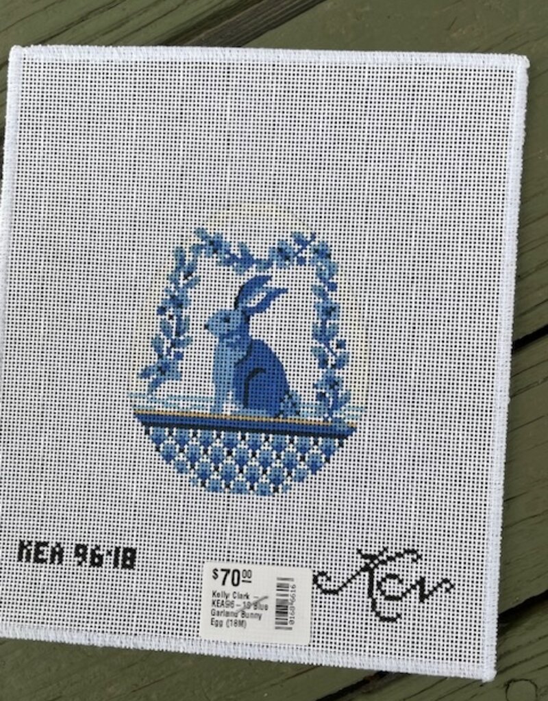 Kelly Clark - KEA96-18 Blue Garland Bunny Egg (18M)