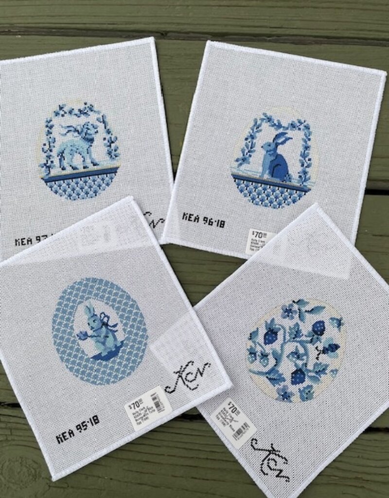 Kelly Clark - KEA95-18 Blue Bunny with Tulip  Egg (18M)