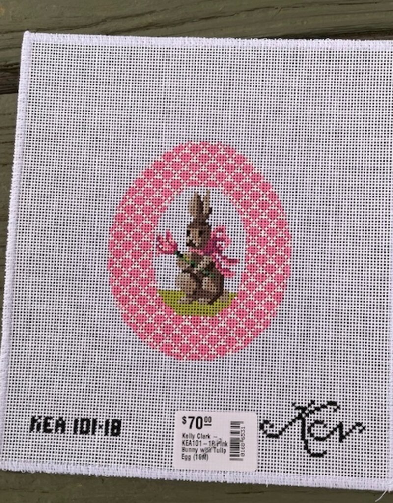 Kelly Clark - KEA101-18 Pink Bunny with Tulip Egg (18M)
