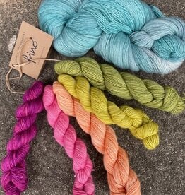 Manos Friends & Family Cowl Kit - Fino Greta Mini Skein Set & Watered Silk