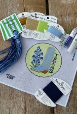 SG Designs - Blue Texas Bluebonnet Round (18M).    5" Round