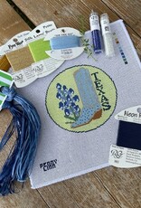 SG Designs - Blue Texas Bluebonnet Round (18M).    5" Round