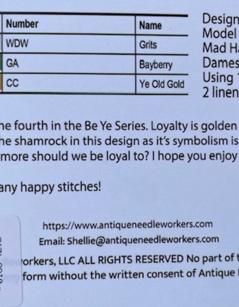 Antique Needleworkers - Be Ye Loyal