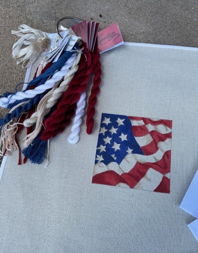 CanvasWorks Old Glory Canvas, Stitchguide, Threads