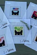 EyeCandy - C102-S2 Peeky Kitty Postage Stamp:  Christmas   (18M)