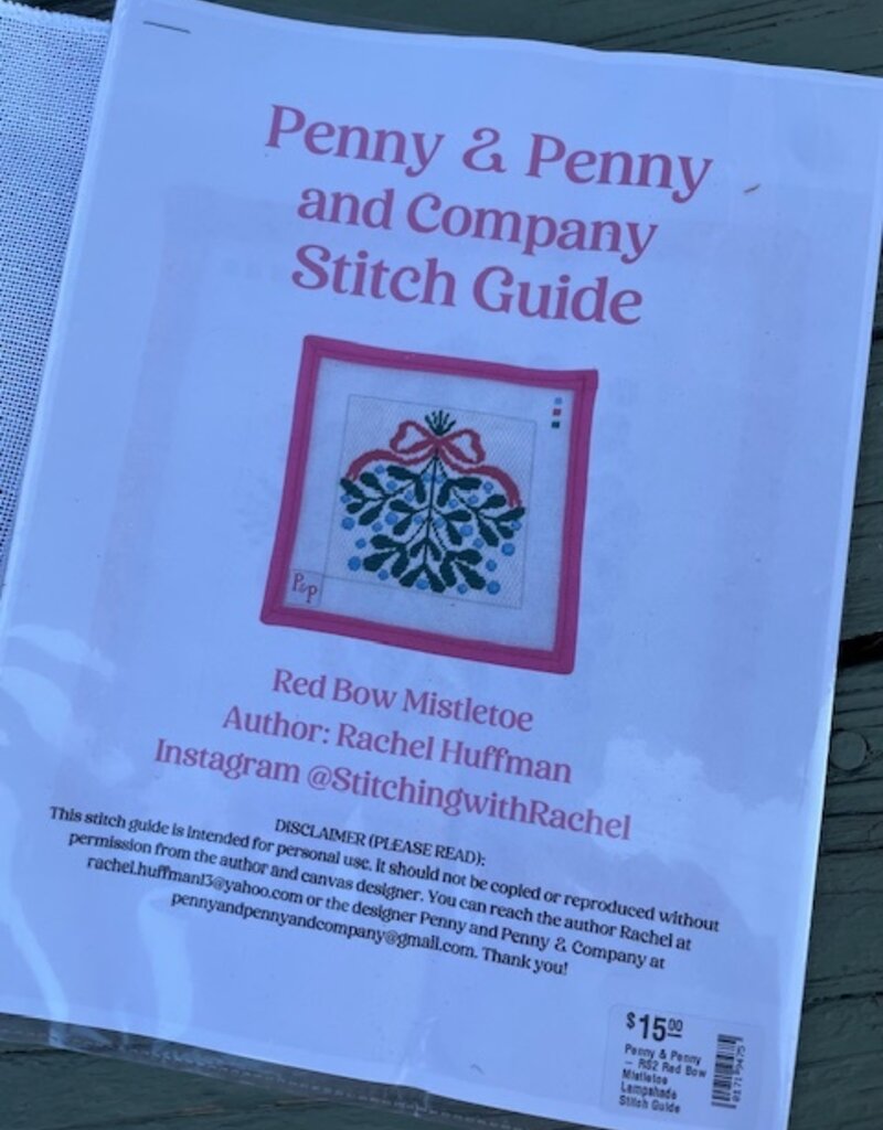 Penny & Penny - RS2 Red Bow Mistletoe Lampshade (18M)